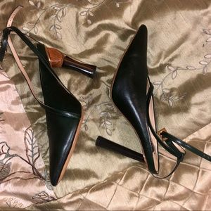 Dark green jacquemus heels